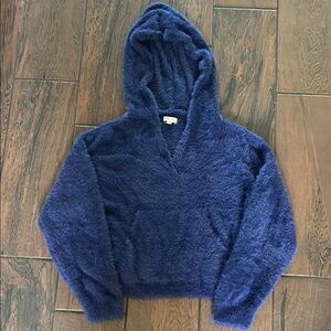 Cozy Blue Hooded Sweater